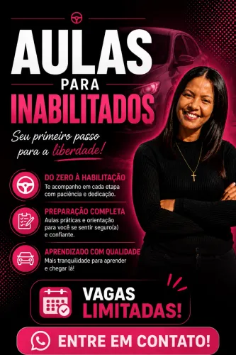 Aulas para inabilitados - Instrutor autônomo 