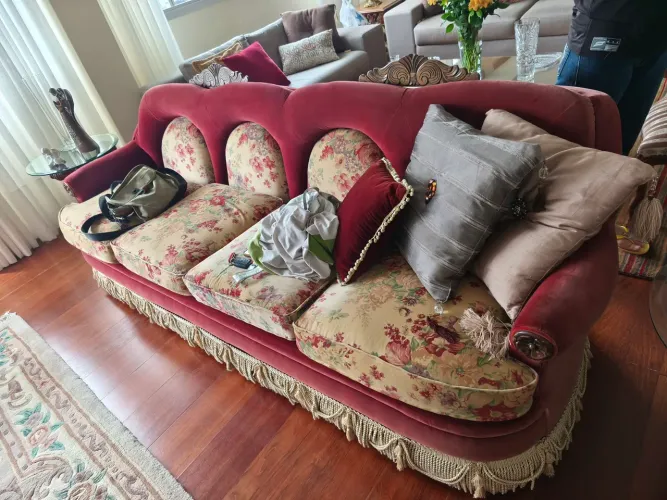 Conjunto de sofá colônial 
