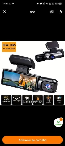 Câmera veicular (dual cam)