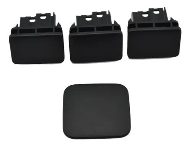 Kit 4 Tampa Botão Falso Painel L200 Triton 2020 Original Preto