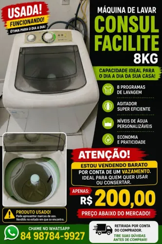 Vende-se máquina de lavar roupas Consul USADA.