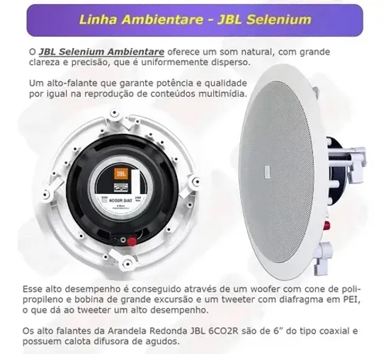 Arandela JBL 6CO2R branca