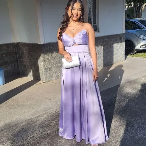 Vestido festa lavanda