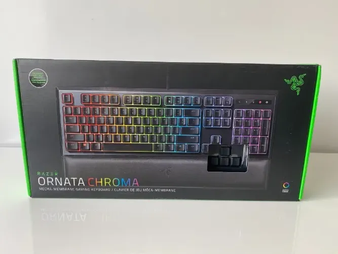 Teclado Razer Ornata Chroma V1 Mecha Membrana Preto US Original