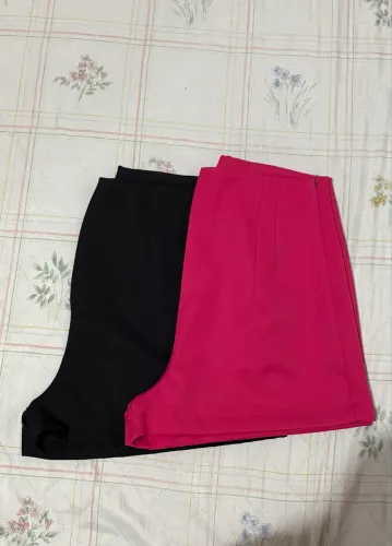 shorts alfaiataria novinhos (preto G e rosa M)