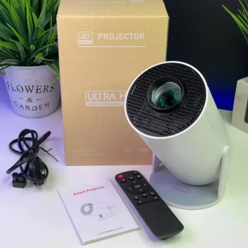 Projetor Smart HY300 Android 11 Wifi Bluetooth Branco 