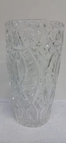 Vaso de cristal Português lapidado