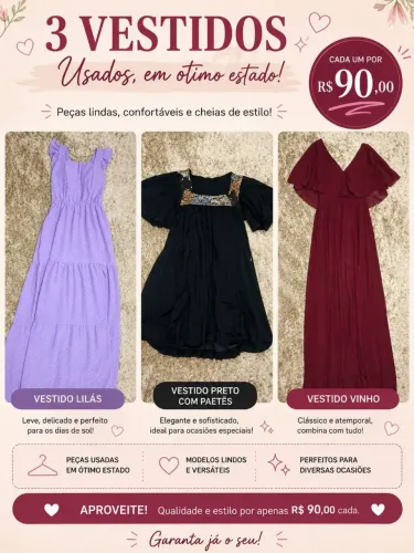 Vestidos usado em ótimo estado