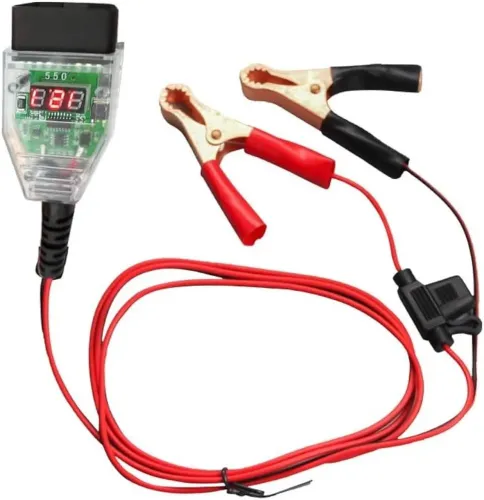 Analisado de bateria é cabo OBD2 salva memória 