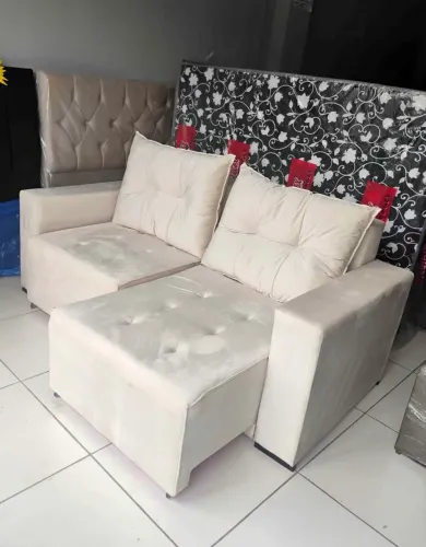 Sofá retrátil disponível na promoção entrega grátis