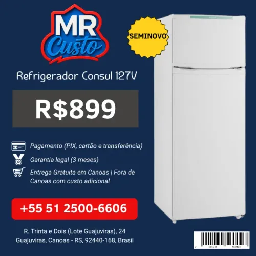 Geladeira Consul Seminova | Revisada, Testada e com Garantia | MR Custo