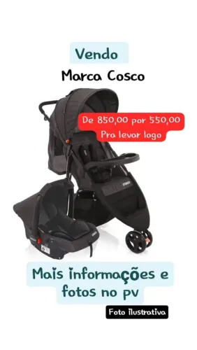 Carrinho de bebê + bebê conforto