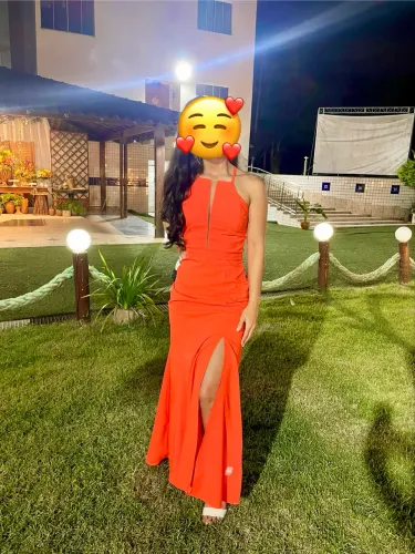 Vestido festa laranja TAM 38