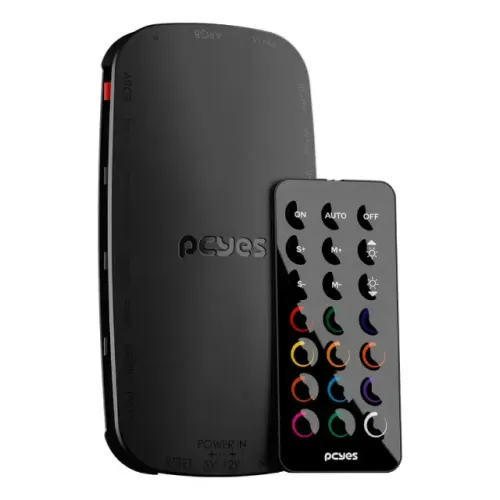 Controlador De Fan Pcyes Light Core Black Vulcan, ARGB, 9 Portas Pwm, Preta - Pelc9pvbr