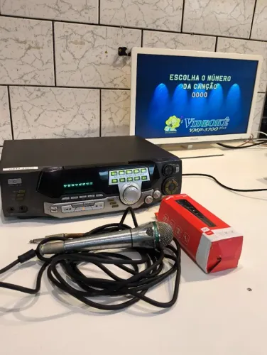 Videokê RAF Eletronics vmp3700 plus + controle + 2 cartucho(hmp 001 e 2 )