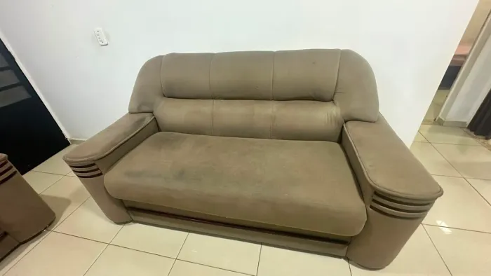 Vendo sofá suede usado 3 e 2 lugares