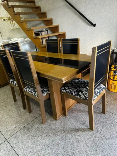 Conjunto de jantar 6 cadeiras em 100% MDF !