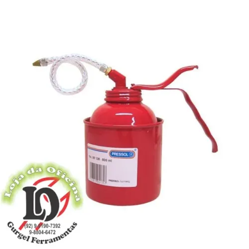 Almotolia azeiteira de metal 500 ml c/ extensao flex. 210 - Bremen-BMN1733