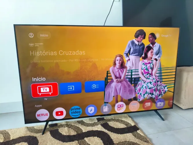 Tv 50 Tcl Google tv Android 4k - Pego tv menor e Passo Cartão