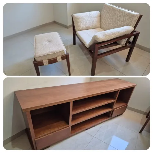 Combo RACK + POLTRONA com apoio de pés.