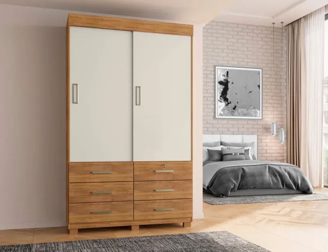 Guarda Roupa Fortaleza 2.07m MDP/MDF l10 S