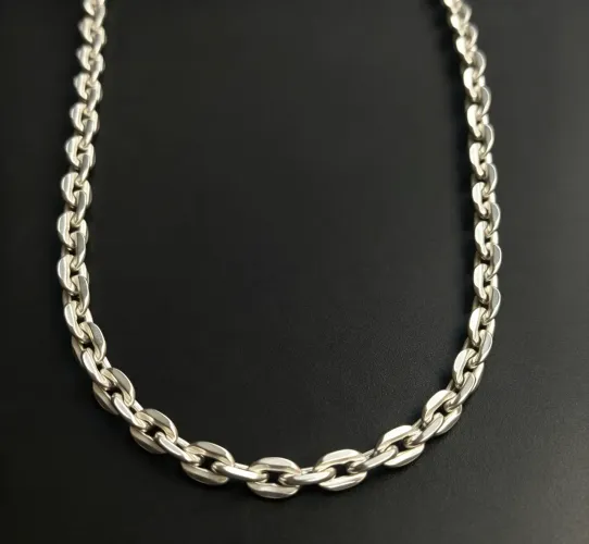 Corrente de prata 950 elo cadeado 4mm