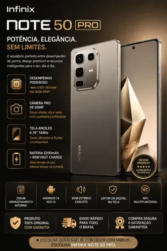 Celular note 50 pro 