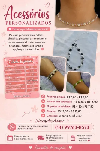 Acessórios personalizados