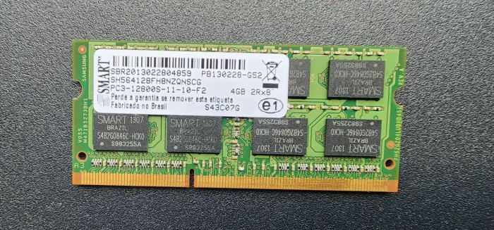Memória RAM SMART 4GB DDR3 1600MHz Notebook (PC3-12800S)