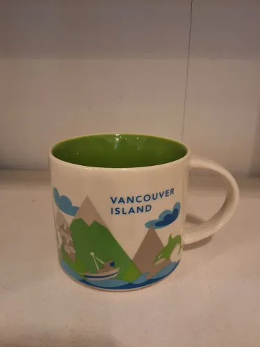 Caneca starbucks 414ml vancouver island xícara nova com tag