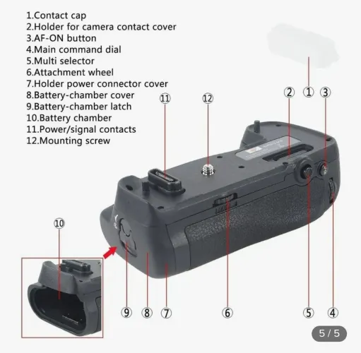 Grip de bateria Nikon MB-D17