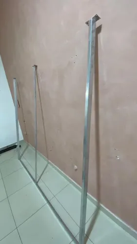 3 metros  Arara de teto cromada