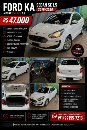 Ford KA 1.5 Sedan SE 12V Flex 4P Mec. 2020