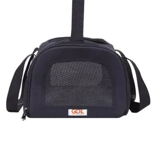 Bolsa Transporte Flexível Pet Cia Gol Cães E Gatos - Bege<br>Código g