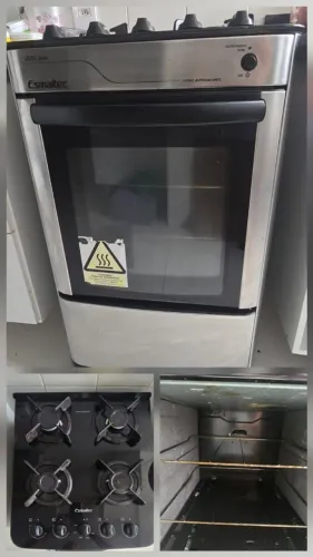 Fogão Esmaltec inox 4 bocas