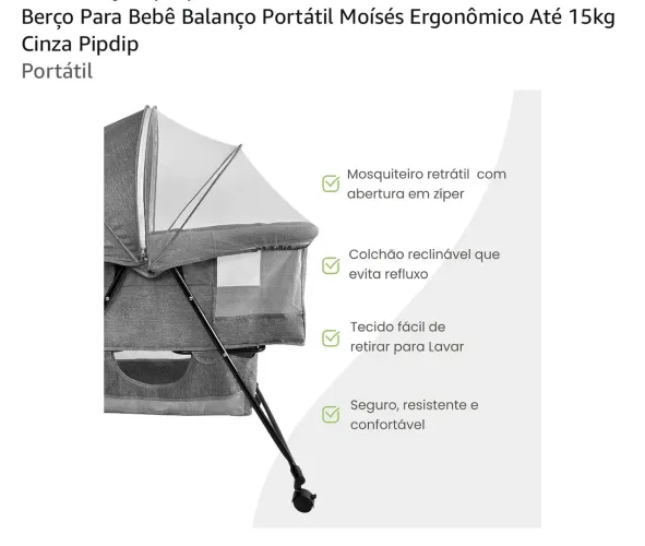 BERÇO PORTÁTIL com balanço