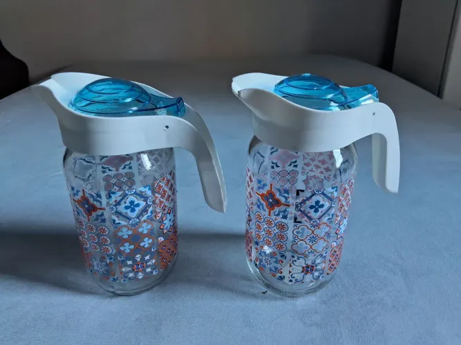 Jarra decorada vidro 1 L