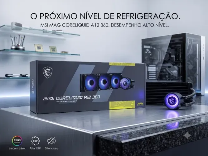 Water Cooler MSI MAG Coreliquid A12 360mm ARGB - NOVO LACRADO