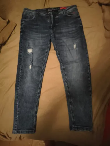Calça jeans masculina do estilo Destroyed Polo Jack