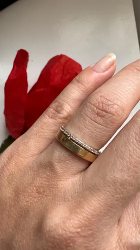 Aliança VIVARA - Love Me Em Ouro Amarelo E Ouro Branco 18k Com Diamantes