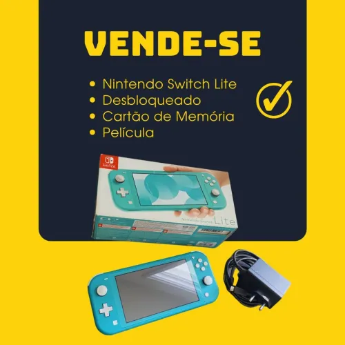 Nintendo Switch Lite Seminovo Desbloqueado Verde