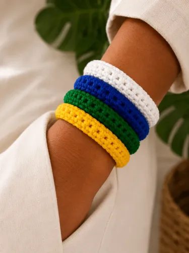 Kit pulseiras Brasil core - coleção copa