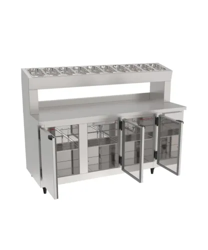 Ac balcão refrigerado 1.85mt condimentadora 