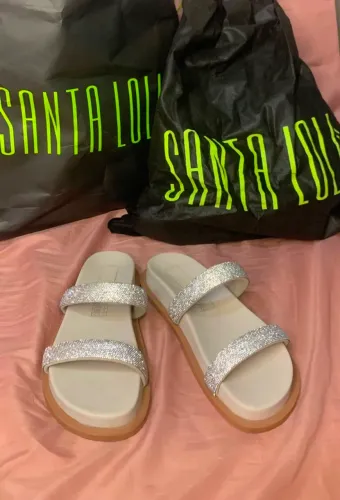 Santa Lolla Papete Napa Soft com strass Of White