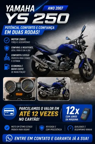 FAZER 250 2007 à venda!