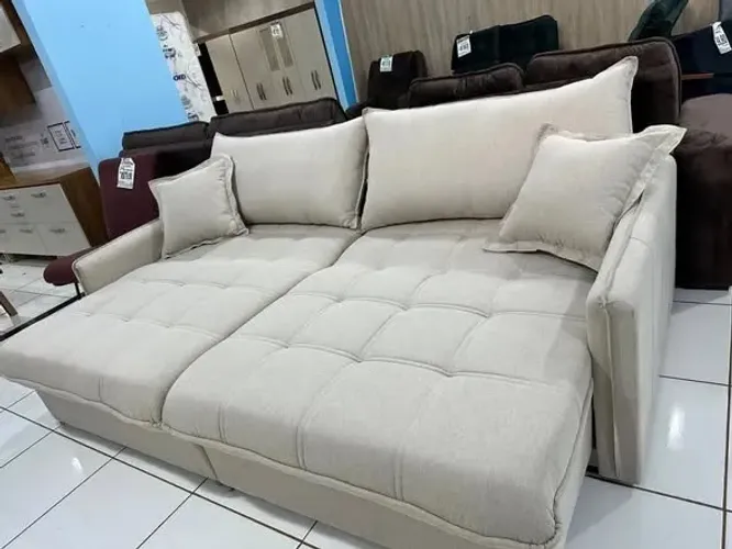 Sofá Cama/Retrátil Chicago 2.20m 4 Lugares