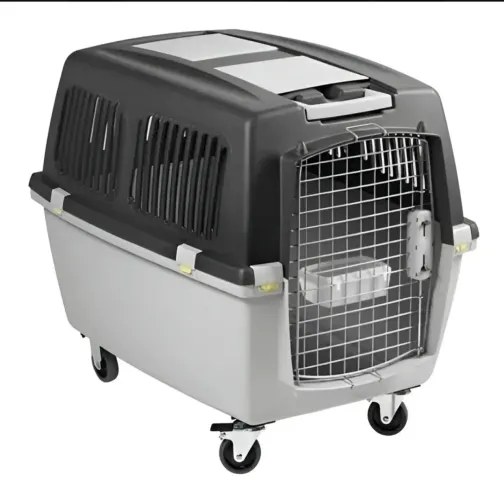 Caixa de transporte de animal em avião