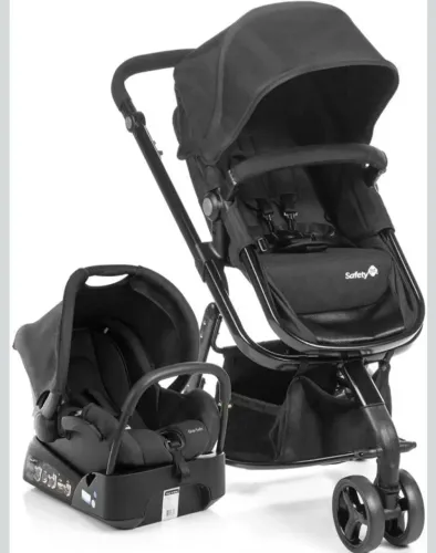 Travel System Safety 1st, Mobi Trio, 0 a 15kg, Black & Silver