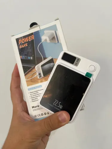 Carregador Portátil Indução para iPhone 10.000mAh Powerbank Bateria