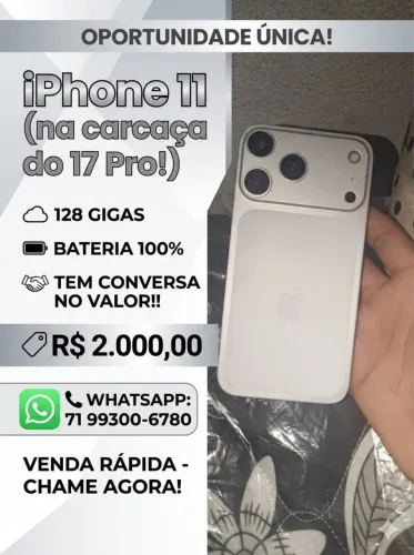 iPhone 11 na carcaça do 17 pro
